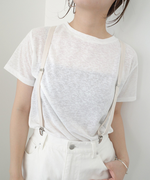 SLOBE IENA（スローブイエナ）の「ART BROWN サスペンダー 53243-2-08915（サスペンダー・レディース・アイボリー/ブラック・FREE）」の8枚目の写真