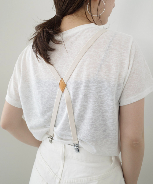 SLOBE IENA（スローブイエナ）の「ART BROWN サスペンダー 53243-2-08915（サスペンダー・レディース・アイボリー/ブラック・FREE）」の9枚目の写真