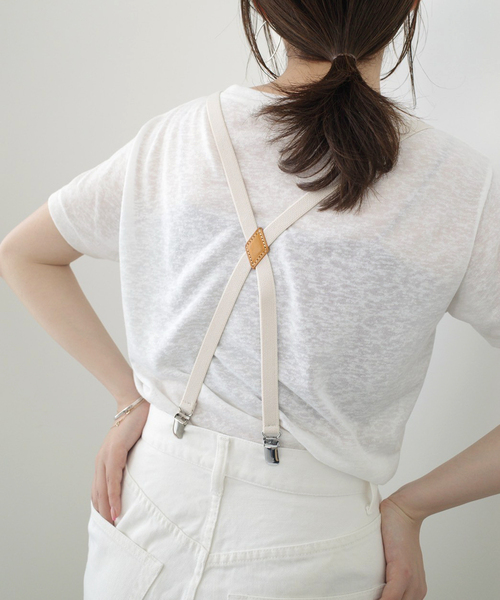 SLOBE IENA（スローブイエナ）の「ART BROWN サスペンダー 53243-2-08915（サスペンダー・レディース・アイボリー/ブラック・FREE）」の10枚目の写真