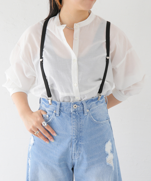 SLOBE IENA（スローブイエナ）の「ART BROWN サスペンダー 53243-2-08915（サスペンダー・レディース・アイボリー/ブラック・FREE）」の20枚目の写真