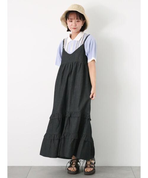 ehka sopo（エヘカソポ）の「ストライプジップニットポロ（ニット/セーター・レディース・グリーン/ピンク/オフホワイト/ブルー・F）」の22枚目の写真