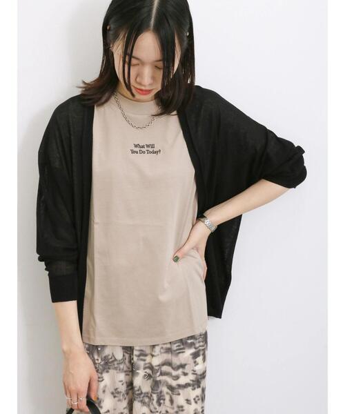 Samansa Mos2 blue（サマンサモスモスブルー）の「【接触冷感】シアートッパーカーディガン（カーディガン/ボレロ・レディース・イエロー/ブラック/グリーン/シルバーグレー・F）」の21枚目の写真