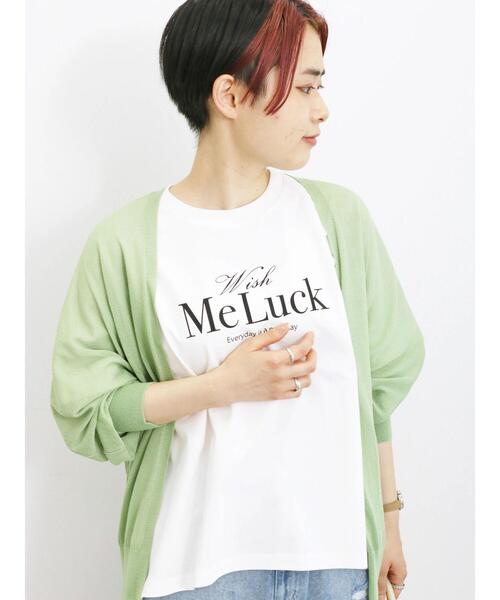 Samansa Mos2 blue（サマンサモスモスブルー）の「【接触冷感】冷感プリントビッグTシャツ（Tシャツ/カットソー・レディース・ブルー/ベージュ/ブラック/オフホワイト/ダークオレンジ・F）」の2枚目の写真