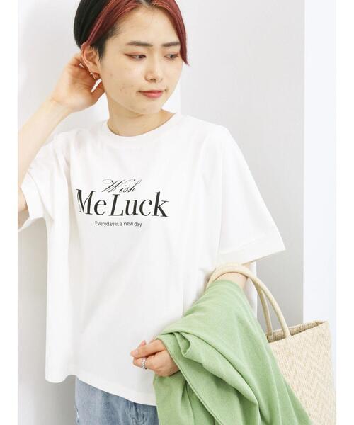 Samansa Mos2 blue（サマンサモスモスブルー）の「【接触冷感】冷感プリントビッグTシャツ（Tシャツ/カットソー・レディース・ブルー/ベージュ/ブラック/オフホワイト/ダークオレンジ・F）」の9枚目の写真