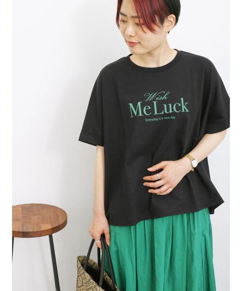 Samansa Mos2 blue（サマンサモスモスブルー）の「【接触冷感】冷感プリントビッグTシャツ（Tシャツ/カットソー・レディース・ブルー/ベージュ/ブラック/オフホワイト/ダークオレンジ・F）」の16枚目の写真