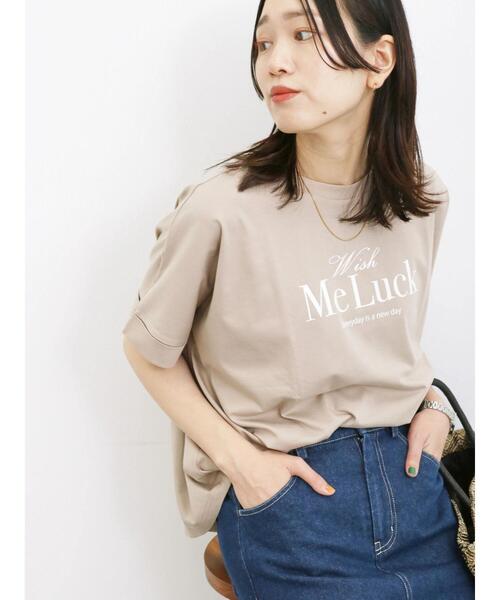 Samansa Mos2 blue（サマンサモスモスブルー）の「【接触冷感】冷感プリントビッグTシャツ（Tシャツ/カットソー・レディース・ブルー/ベージュ/ブラック/オフホワイト/ダークオレンジ・F）」の22枚目の写真