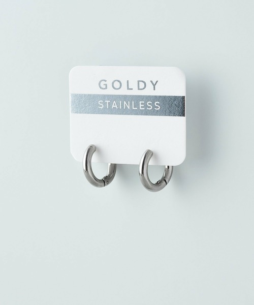 GOLDY（ゴールディ）の「【金属アレルギー軽減】ベーシック ライン フープ ステンレス ステップレス フィット イヤリング（イヤリング・レディース・ゴールド/シルバー・FREE）」の8枚目の写真