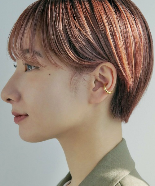 GOLDY（ゴールディ）の「【金属アレルギー軽減】ベーシック ライン フープ ステンレス ステップレス フィット イヤリング（イヤリング・レディース・ゴールド/シルバー・FREE）」の4枚目の写真