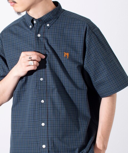GLOSTER(グロスター)の「【GLOSTER/グロスター】BOY ASTLAD ボタンダウン 半袖シャツ (無地/チェック)(シャツ/ブラウス・メンズ・グリーン系その他/ブルー系その他/ホワイト/ミント・S/M/L)」の3枚目の写真