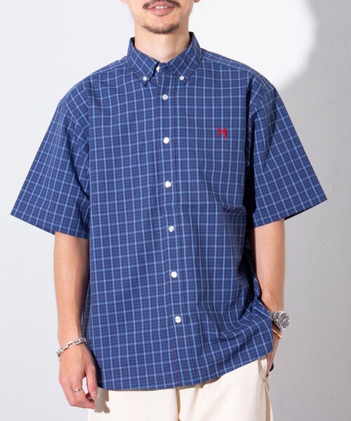 GLOSTER(グロスター)の「【GLOSTER/グロスター】BOY ASTLAD ボタンダウン 半袖シャツ (無地/チェック)(シャツ/ブラウス・メンズ・グリーン系その他/ブルー系その他/ホワイト/ミント・S/M/L)」の4枚目の写真