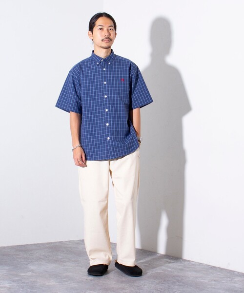 GLOSTER(グロスター)の「【GLOSTER/グロスター】BOY ASTLAD ボタンダウン 半袖シャツ (無地/チェック)(シャツ/ブラウス・メンズ・グリーン系その他/ブルー系その他/ホワイト/ミント・S/M/L)」の5枚目の写真