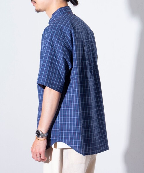 GLOSTER(グロスター)の「【GLOSTER/グロスター】BOY ASTLAD ボタンダウン 半袖シャツ (無地/チェック)(シャツ/ブラウス・メンズ・グリーン系その他/ブルー系その他/ホワイト/ミント・S/M/L)」の6枚目の写真