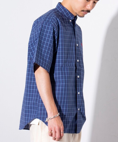 GLOSTER(グロスター)の「【GLOSTER/グロスター】BOY ASTLAD ボタンダウン 半袖シャツ (無地/チェック)(シャツ/ブラウス・メンズ・グリーン系その他/ブルー系その他/ホワイト/ミント・S/M/L)」の8枚目の写真