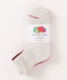 FRUIT OF THE LOOM（フルーツオブザルーム）の「【FRUIT OF THE LOOM】ソックス/靴下 3Pセット / ライン / カラフル / ワンポイント刺繍 / レディース（ソックス/靴下）」