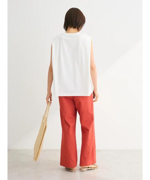 Green Parks(グリーンパークス)の「イージーワイドパンツ(その他パンツ・レディース・アイボリー/レッド/インディゴブルー/ライトインディゴブルー・FREE)」の21枚目の写真