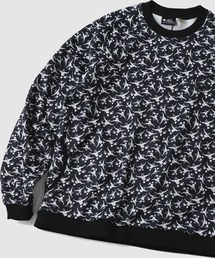 ニットフリースハッピーペイントクルーネック