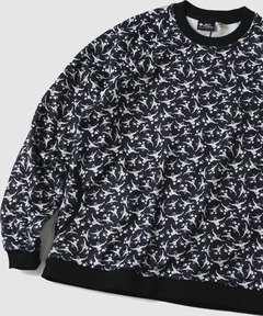 ニットフリースハッピーペイントクルーネック