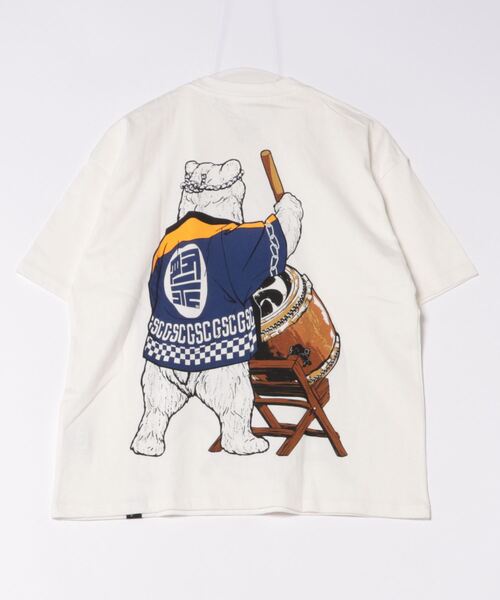 go slow caravan USA/C 和太鼓クマSP ゆったりTEE USA/C 和太鼓クマSP ゆったりTEE（Tシャツ/カットソー）｜go