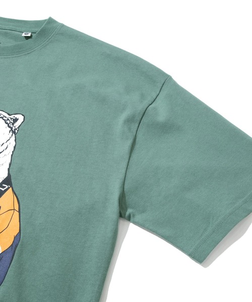 go slow caravan USA/C 和太鼓クマSP ゆったりTEE USA/C 和太鼓クマSP ゆったりTEE（Tシャツ/カットソー）｜go