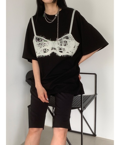 専用☆新品タグ付き☆ラトータリテ☆フロントレースシャツ セール】レースブラプリントT（Tシャツ/カットソー）｜Didot