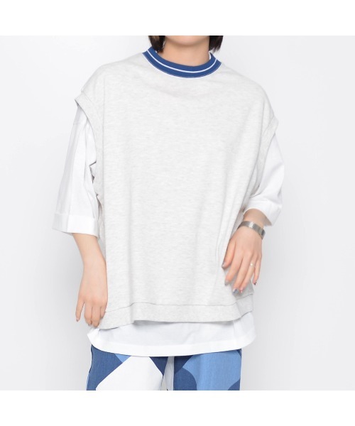 spiritoso（スピリトーゾ）の「【spiritoso】裏毛ベストセット(CP)（ベスト・レディース・杢グレー/ホワイト系/ベビーピンク/グレイッシュベージュ/スミクロ・FREE）」の7枚目の写真