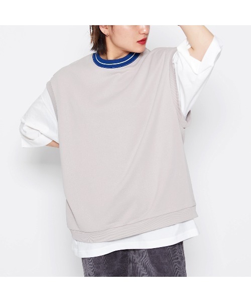 spiritoso（スピリトーゾ）の「【spiritoso】裏毛ベストセット(CP)（ベスト・レディース・杢グレー/ホワイト系/ベビーピンク/グレイッシュベージュ/スミクロ・FREE）」の12枚目の写真