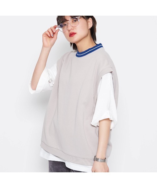 spiritoso（スピリトーゾ）の「【spiritoso】裏毛ベストセット(CP)（ベスト・レディース・杢グレー/ホワイト系/ベビーピンク/グレイッシュベージュ/スミクロ・FREE）」の13枚目の写真
