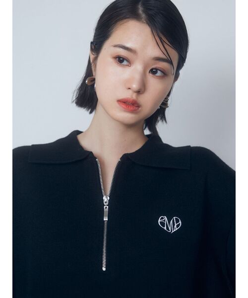 EMODA(エモダ)の「ハーフジップオーバーミニワンピース(ワンピース・レディース・ブラック/ネイビー/グレー/ミント・FREE)」の17枚目の写真