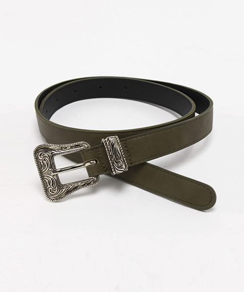 WEGO(ウィゴー)の「WEGO/エンボスバックルベルト(ベルト・レディース・キャメル/ベージュ/カーキ/ブラック・FREE)」の3枚目の写真