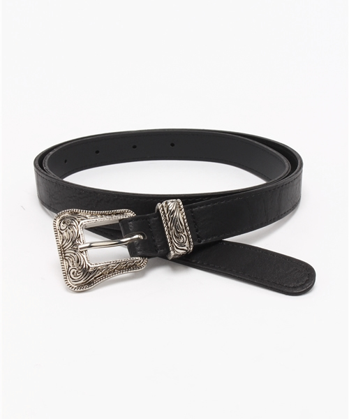 WEGO(ウィゴー)の「WEGO/エンボスバックルベルト(ベルト・レディース・キャメル/ベージュ/カーキ/ブラック・FREE)」の1枚目の写真