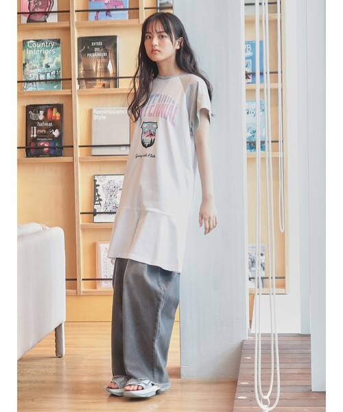 PINK-latte（ピンクラテ）の「◆裾ラッフルカットワンピース（ワンピース・キッズ・ブラック系/グレー系その他/ネイビー系・14/15 /16）」の18枚目の写真