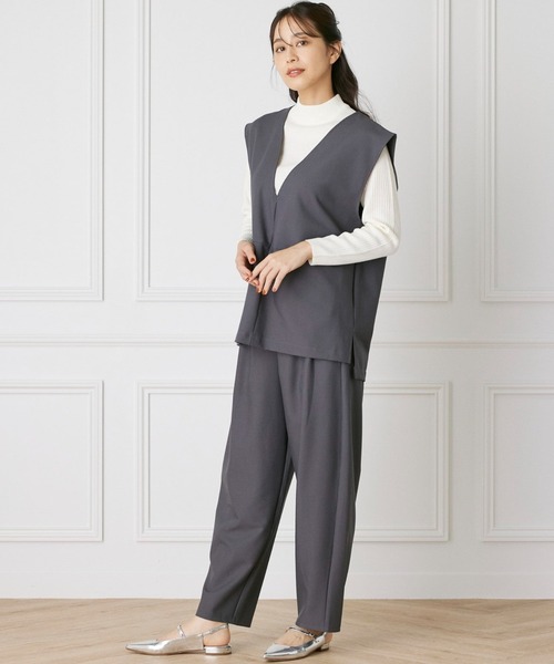 INED CLARO（イネドクラロ）の「ハンサムミドルベスト【セットアップ対応】（ベスト・レディース・ブラック/チャコールグレー・フリー）」の5枚目の写真