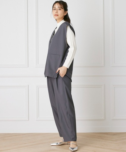 INED CLARO（イネドクラロ）の「ハンサムミドルベスト【セットアップ対応】（ベスト・レディース・ブラック/チャコールグレー・フリー）」の6枚目の写真