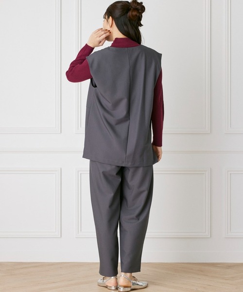 INED CLARO（イネドクラロ）の「ハンサムミドルベスト【セットアップ対応】（ベスト・レディース・ブラック/チャコールグレー・フリー）」の10枚目の写真