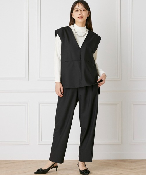 INED CLARO（イネドクラロ）の「ハンサムミドルベスト【セットアップ対応】（ベスト・レディース・ブラック/チャコールグレー・フリー）」の18枚目の写真