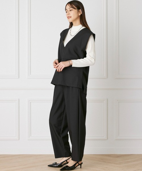 INED CLARO（イネドクラロ）の「ハンサムミドルベスト【セットアップ対応】（ベスト・レディース・ブラック/チャコールグレー・フリー）」の19枚目の写真