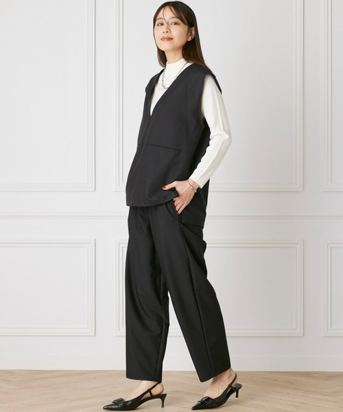 INED CLARO（イネドクラロ）の「ハンサムミドルベスト【セットアップ対応】（ベスト・レディース・ブラック/チャコールグレー・フリー）」の20枚目の写真