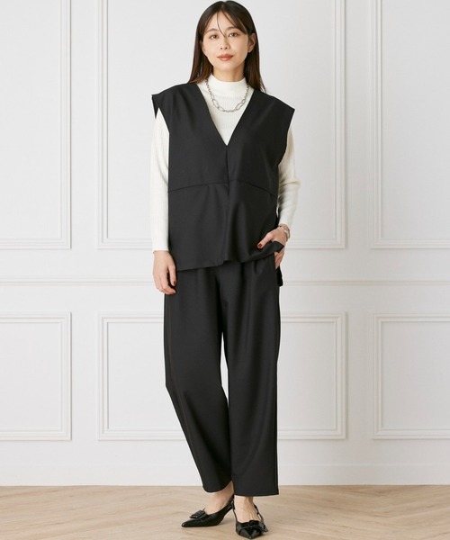 INED CLARO（イネドクラロ）の「ハンサムミドルベスト【セットアップ対応】（ベスト・レディース・ブラック/チャコールグレー・フリー）」の21枚目の写真