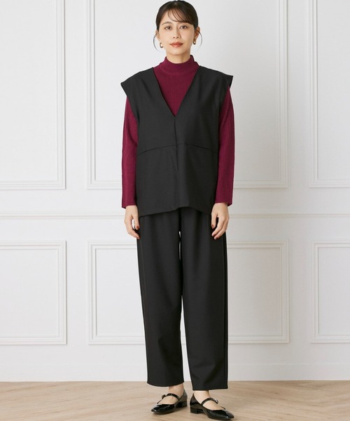 INED CLARO（イネドクラロ）の「ハンサムミドルベスト【セットアップ対応】（ベスト・レディース・ブラック/チャコールグレー・フリー）」の22枚目の写真