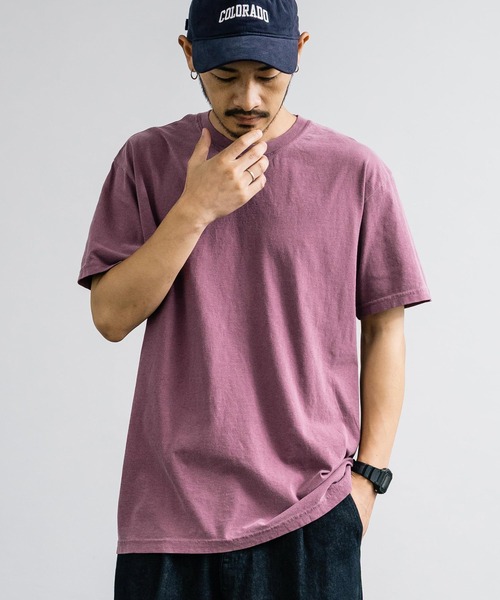 comfort colors(コンフォートカラーズ)の「COMFORT COLORS コンフォートカラーズ ルーズシルエットガーメントダイ半袖Tシャツ(Tシャツ/カットソー・メンズ・ブルー/グレー/バイオレット/ライトパープル/マスタード/チャコール/ピンク/ホワイト・L/XL/M)」の7枚目の写真
