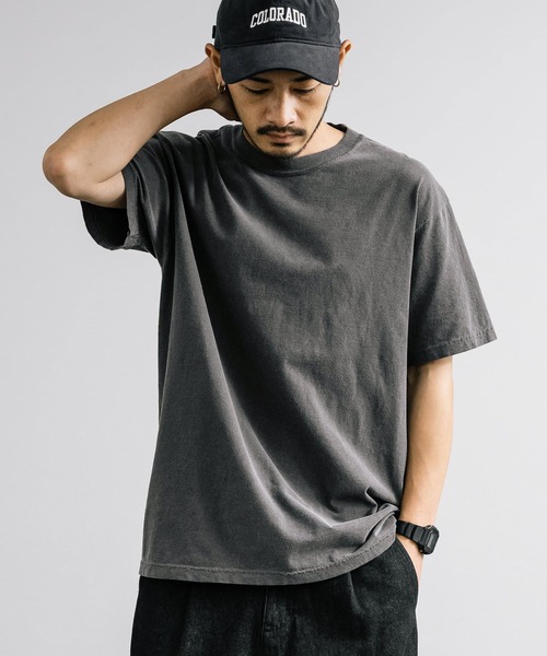 comfort colors(コンフォートカラーズ)の「COMFORT COLORS コンフォートカラーズ ルーズシルエットガーメントダイ半袖Tシャツ(Tシャツ/カットソー・メンズ・ブルー/グレー/バイオレット/ライトパープル/マスタード/チャコール/ピンク/ホワイト・L/XL/M)」の5枚目の写真