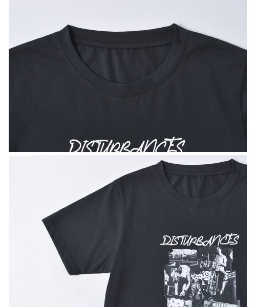 Re:EDIT（リエディ）の「[接触冷感][UVカット]モノトーンロックバンドTシャツ（Tシャツ/カットソー・レディース・ホワイト/ブラック・MEDIUM/LARGE）」の9枚目の写真