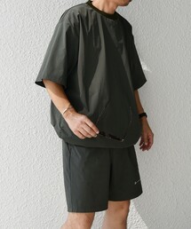 SHIPS any | 【WEB限定】SHIPS any:〈洗濯機可能〉ワッシャーナイロン スピンドル Tシャツ＋イージーショーツ セットアップ◇(Tシャツ/カットソー)