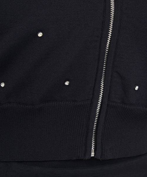 ROYAL PARTY（ロイヤルパーティー）の「ビジューニットパーカー（パーカー・レディース・ブラック/オフホワイト/グレー/ピンク・FREE）」の15枚目の写真