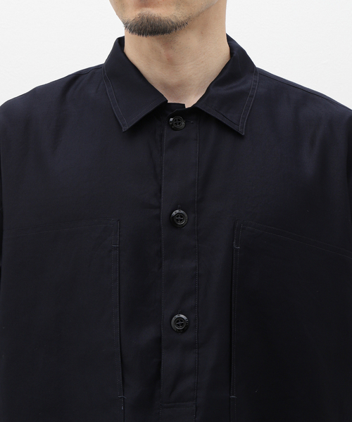 EDIFICE（エディフィス）の「スーピマ ライトモールスキン プルオーバー シャツ（シャツ/ブラウス・メンズ・ブラック/ネイビー/ホワイト・3/2）」の8枚目の写真