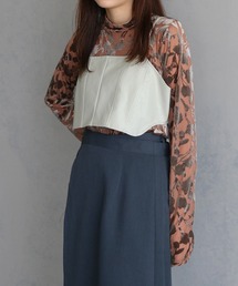 &g'aime | 【&g’aime】バックオープン合皮ビスチェ　SYNTHETIC LEATHER BUSTIER(Tシャツ/カットソー)