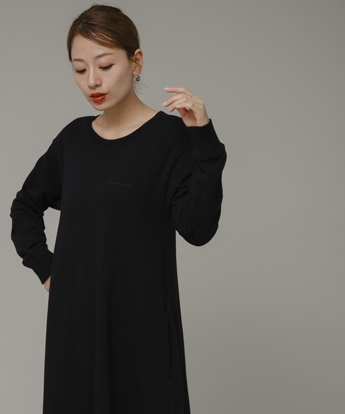 Champion（チャンピオン）の「『別注』『Sサイズあり』Champion×Sonny Label　裏毛スウェットテントワンピース（ワンピース・レディース・ブラック/スミクロ/ネイビー・SMALL/FREE）」の21枚目の写真