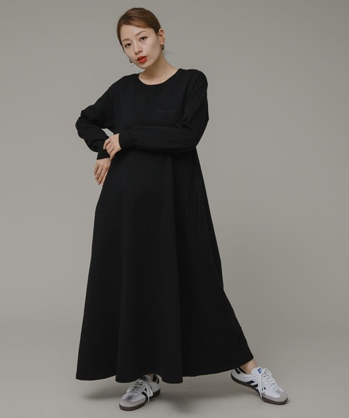 Champion（チャンピオン）の「『別注』『Sサイズあり』Champion×Sonny Label　裏毛スウェットテントワンピース（ワンピース・レディース・ブラック/スミクロ/ネイビー・SMALL/FREE）」の18枚目の写真