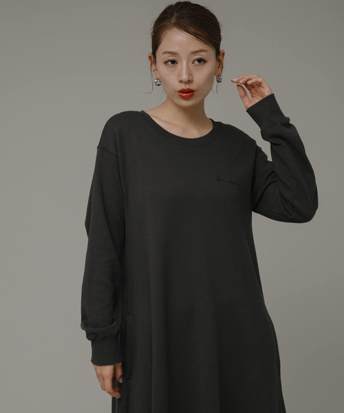 Champion（チャンピオン）の「『別注』『Sサイズあり』Champion×Sonny Label　裏毛スウェットテントワンピース（ワンピース・レディース・ブラック/スミクロ/ネイビー・SMALL/FREE）」の14枚目の写真