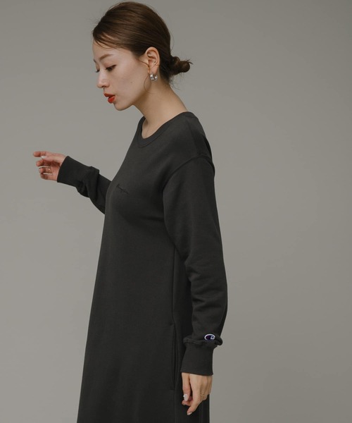 Champion（チャンピオン）の「『別注』『Sサイズあり』Champion×Sonny Label　裏毛スウェットテントワンピース（ワンピース・レディース・ブラック/スミクロ/ネイビー・SMALL/FREE）」の13枚目の写真